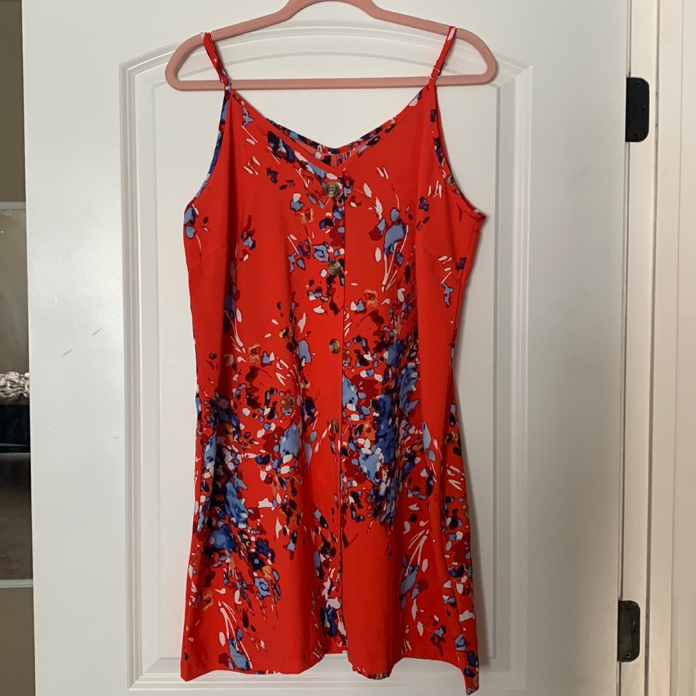 Vibrant red summer dress
